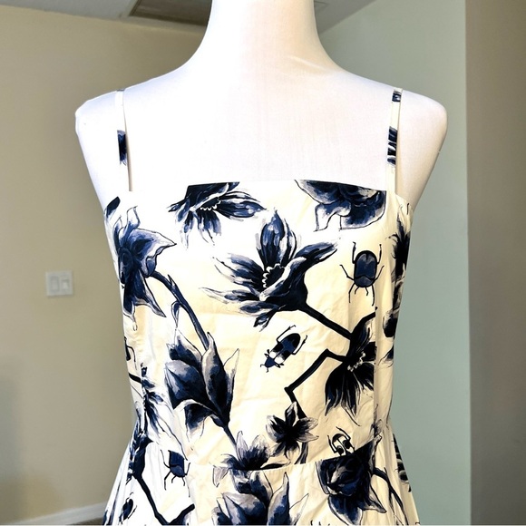 OSMAN Beetle Floral Ruffle fluttered Mini Dress cottagecore coquette womens 6 - Picture 3 of 14